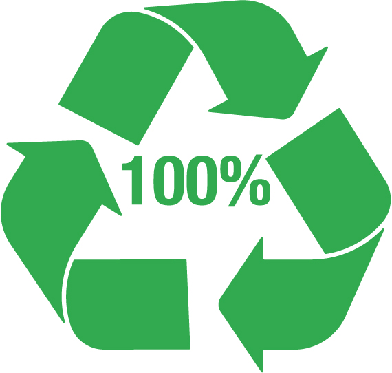 Ausgangsmaterial: Hergestellt aus 100 % recycelten Materialien